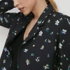 Online Oasis Ditsy Print Tailored Crepe Longline Blazer Black