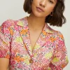 Clearance Oasis Ditsy Printed Linen Look Tea Dress Multi
