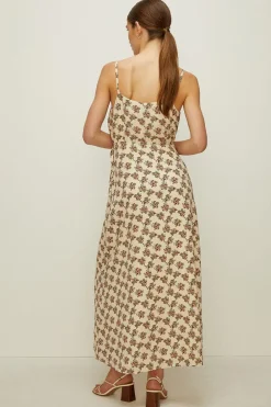 Discount Oasis Ditsy Rose Strappy Cami Wrap Dress Ivory