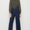 Hot Oasis Ditsy Shirred High Neck Top Black