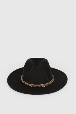 Clearance Oasis Double Chain Detail Fedora
