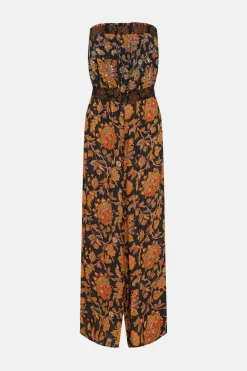 Clearance Oasis Embellished Paisley Bandeau Jumpsuit Black