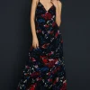 Outlet Oasis Embellished Strappy Bias Midaxi Dress Floral