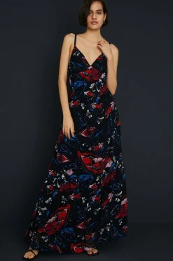 Outlet Oasis Embellished Strappy Bias Midaxi Dress Floral