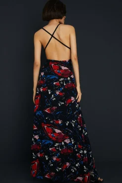 Outlet Oasis Embellished Strappy Bias Midaxi Dress Floral