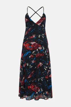 Outlet Oasis Embellished Strappy Bias Midaxi Dress Floral