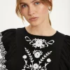 Online Oasis Embroidered Ruffle Tassel Top White
