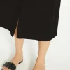 Hot Oasis Embroidered Square Toe Slides Black