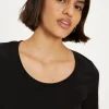 Best Oasis Essential Cotton Scoop Neck Short Sleeved T-Shirt Black