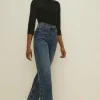 Clearance Oasis Essential Cotton Slash Neck Jersey Top Navy