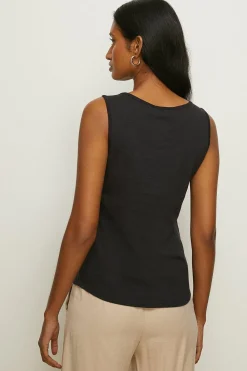 Best Oasis Essential Cotton Slub Vest Ivory