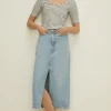 Discount Oasis Essential Cotton Stripe Scoop Neck Top Navy