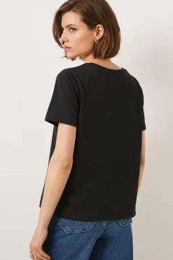 Clearance Oasis Essential Crew Neck T-Shirt Black