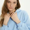 Discount Oasis Essential Long Sleeve Hoodie Blue
