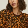 Best Oasis Essential Volume Sleeve Floral Top Orange