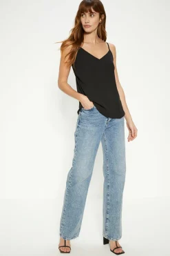 Outlet Oasis Essential Woven Cami Top Black