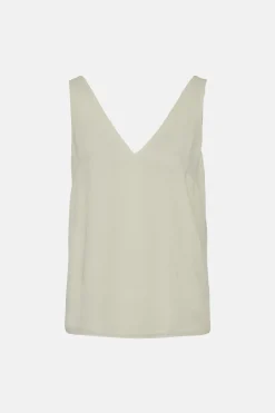 Best Oasis Essential Woven V Neck Vest Ivory