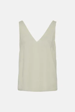New Oasis Essential Woven V Neck Vest Ivory