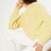 Outlet Oasis Fashioned Rib Mock Neck Jumper Lemon