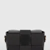 New Oasis Faux Leather And Suede Weave Detail Bag Black