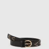 Clearance Oasis Faux Leather Stud Detail Belt Black