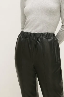 Outlet Oasis Faux Leather Tailored Trouser Black