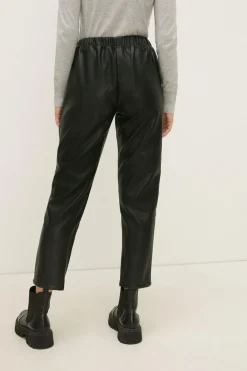 Outlet Oasis Faux Leather Tailored Trouser Black