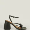 Hot Oasis Flared Heel Sandals Tan