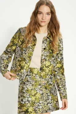 Clearance Oasis Floral Jacquard Aline Mini Skirt Multi