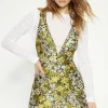 Clearance Oasis Floral Jacquard Cross Back Pinafore Multi