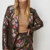 Hot Oasis Floral Jacquard Mini Skirt Mauve