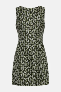 Outlet Oasis Floral Jacquard Shift Dress Black