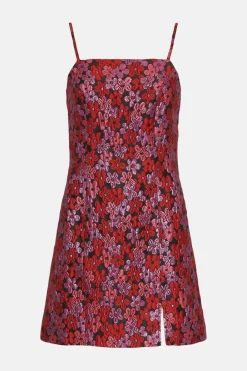 Online Oasis Floral Jacquard Strappy A-Line Dress Multi