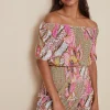 Sale Oasis Floral Print Plisse Mini Skirt Pink