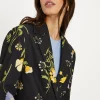 Sale Oasis Floral Printed Cotton Blazer Multi