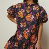 Online Oasis Floral Printed Poplin Smock Dress Navy