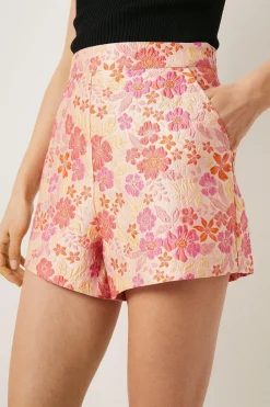 Clearance Oasis Floral Smart Jacquard Short Multi