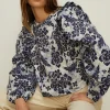 Discount Oasis Floral Woven Mix Frill Detail Sweatshirt Ivory