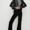 Online Oasis Frankie High Rise Flare Jean Black
