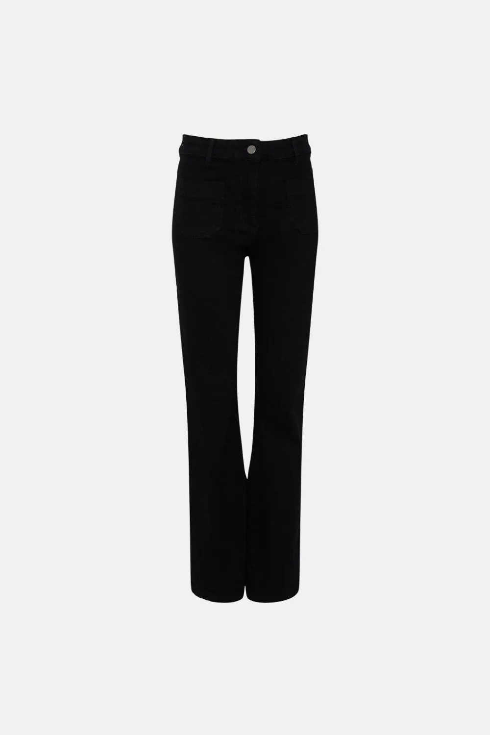 Online Oasis Frankie High Rise Flare Jean Black