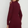 Discount Oasis Funnel Neck Cut Out Sleeve Mini Skater Dress Forest