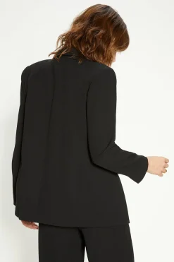 Hot Oasis Girlfriend Crepe Blazer Black
