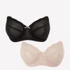 Discount Oasis Gorgeous Dd+ 2 Pack Non-Padded Strapless Bra Fawn