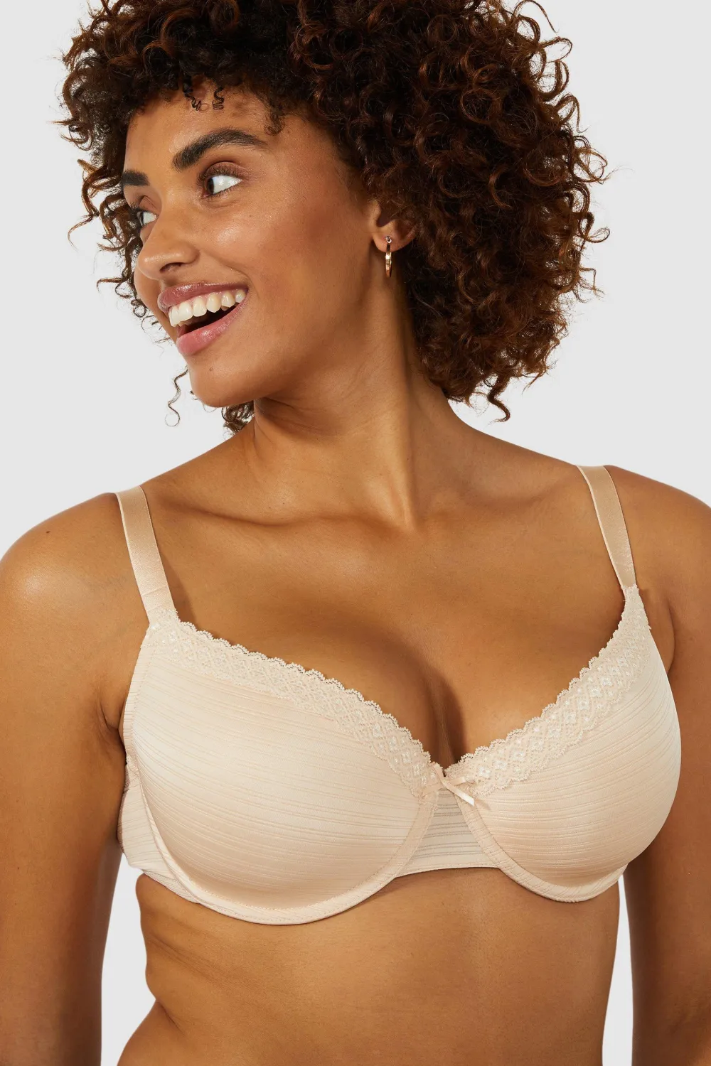 Clearance Oasis Gorgeous Dd+ 2Pack Burnout Stripe T-Shirt Bra Natural Black