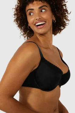 Clearance Oasis Gorgeous Dd+ 2Pack Burnout Stripe T-Shirt Bra Natural Black