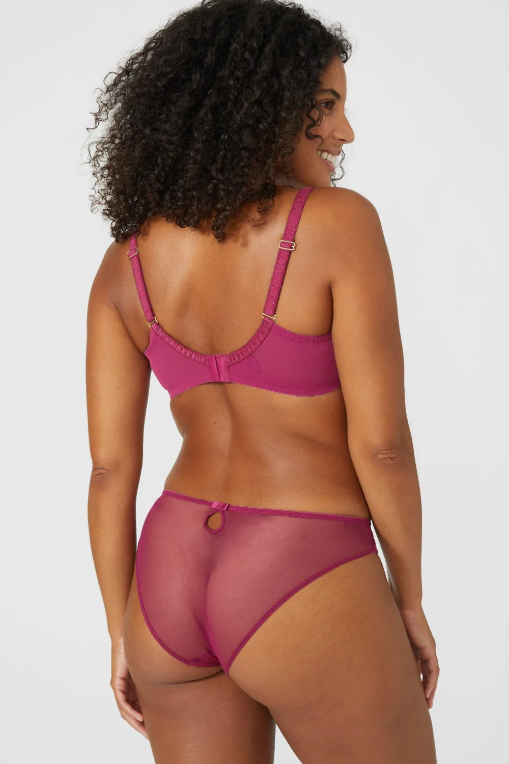New Oasis Gorgeous Heritage Bloom Non Pad Balcony Bra Red
