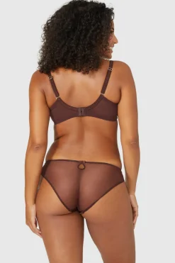 Outlet Oasis Gorgeous Heritage Bloom Non Pad Balcony Bra Mocha