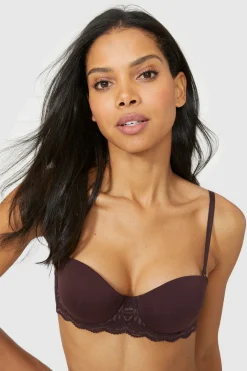 Sale Oasis Gorgeous Lace Cradle Strapless Bra Chocolate