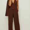 Fashion Oasis Halter Neck Tailored Top Brown