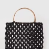 Clearance Oasis Hand Crotchet Ring Handlebag Black